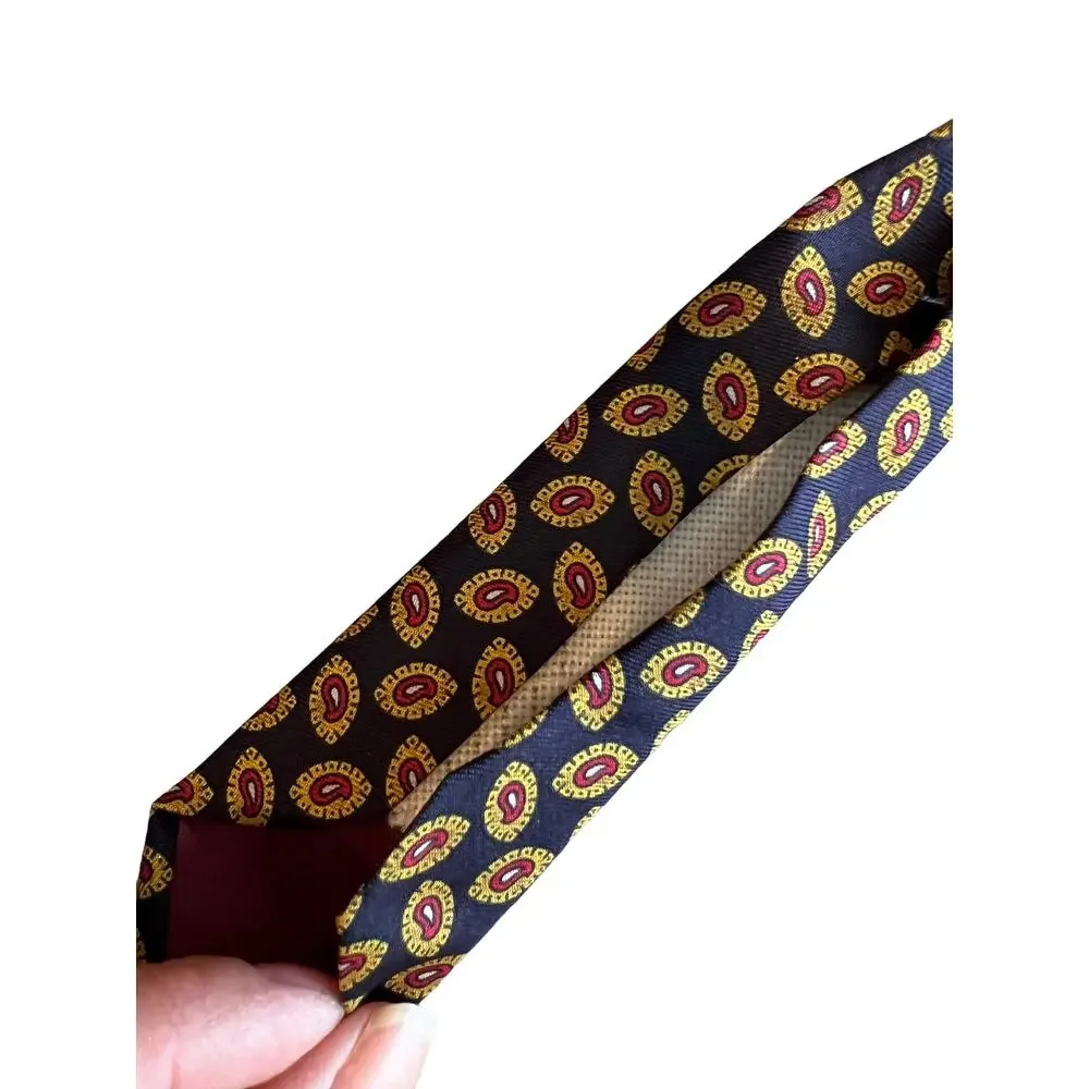 Vintage Saks Fifth Ave Paisley print silk tie